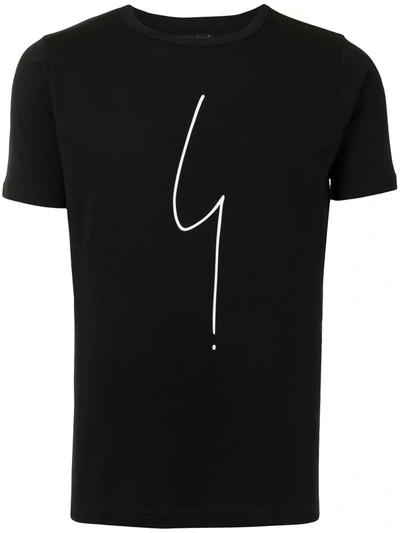 Agnès B. Scribble-print Cotton T-shirt In Black