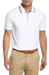 Cutter & Buck Advantage Classic Fit Tipped Drytec Polo In White