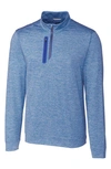 Cutter & Buck Men's Big & Tall Stealth Half Zip Sweatshirt In Tour Blue