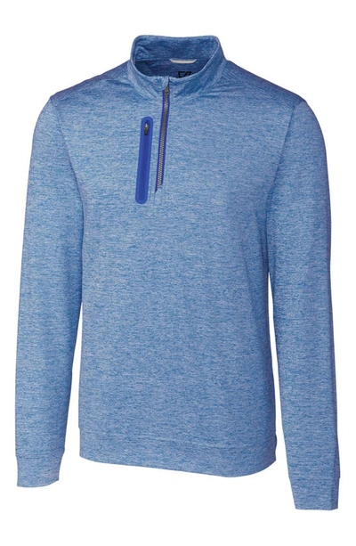 Cutter & Buck Men's Big & Tall Stealth Half Zip Sweatshirt In Tour Blue