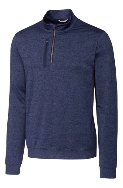 Cutter & Buck Men's Big & Tall Stealth Half Zip Sweatshirt In Blue