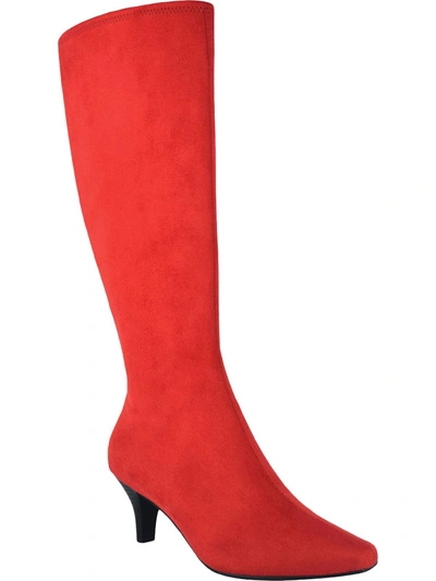 Impo Namora Womens Wide Calf Pointed Toe Knee-high Boots In Red