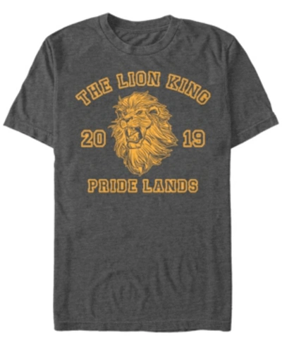 Lion King Disney Men's The  Live Action Mufasa Pride Lands Poster Short Sleeve T-shirt In Charcoal H