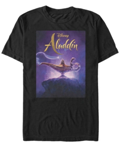 Aladdin Disney Men's  Live Action Short Release Date Poster Sleeve T-shirt In Black
