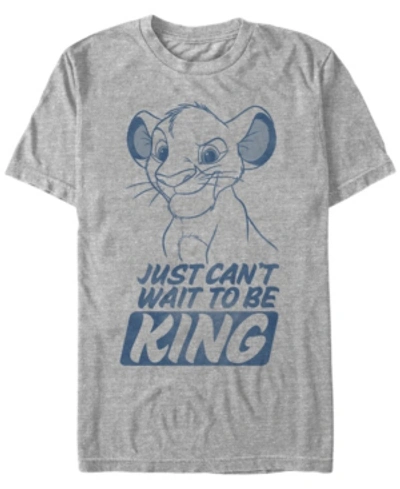 Lion King Disney Men's The  Young Simba Can't Wait To Be King Short Sleeve T-shirt In Athletic H