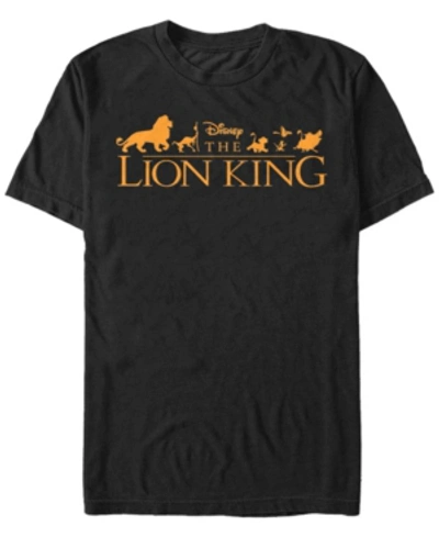 Lion King Disney Men's The  Official Movie Logo Short Sleeve T-shirt In Black