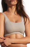 Free People Fp Movement Karma Square Neck Sports Bra In Grey Combo