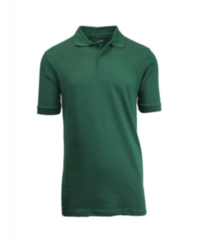 Galaxy By Harvic Men's Short Sleeve Pique Polo Shirts In Hunter