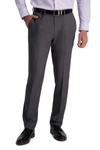 Louis Raphael Comfort Stretch Stria Slim Fit Flat Front Dress Pant In Dk Grey