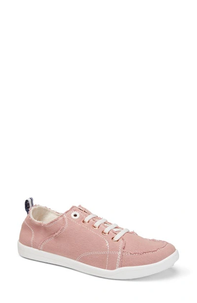 Vionic Beach Collection Pismo Lace-up Sneaker In Dusty Rose Canvas