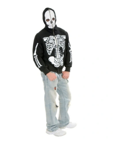 Buyseasons Men's Skeleton Hoodie Adult Costume In Black