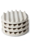 Pretti.cool Pretti. Cool Set Of 4 Terrazzo Coasters In White Terrazzo