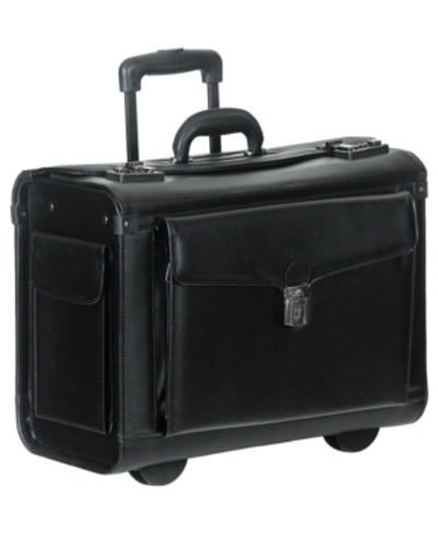 Mancini Business Collection Wheeled Laptop Catalog Case In Black