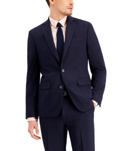Inc International Concepts Inc Men's Slim-fit Micro Check Suit Jacket, Created For Macy's In Timeless Navy Combo