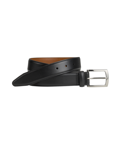 Johnston & Murphy Italian Feathered Edge Belt In Black