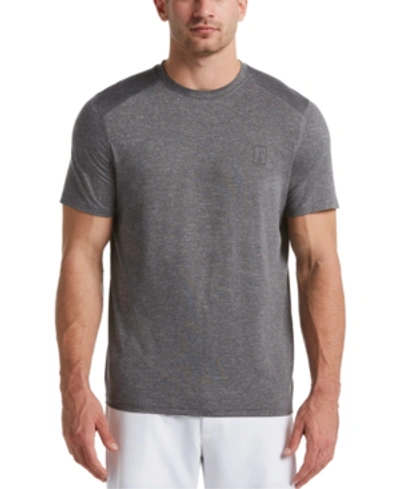 Pga Tour Men's Heathered Short Sleeve Crew Neck Knit Jersey T-shirt In Grey Heather