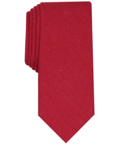 Bar Iii Men's Dunbar Solid Skinny Tie, Created For Macy's In Tomato