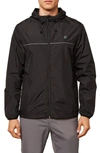 O'neill Nomadic Packable Water Resistant Windbreaker In Black