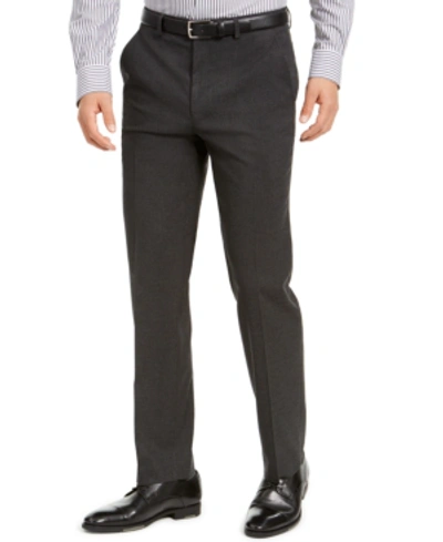 Alfani Men's Classic-fit Stretch Solid Suit Pants, Created For Macy's In Charcoal