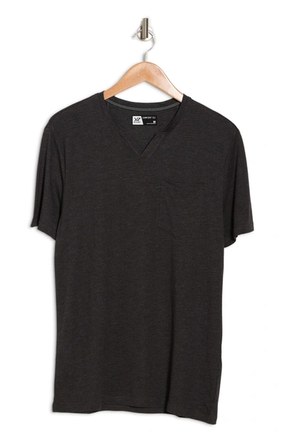 X-ray Notch Neck Pocket T-shirt In Black