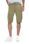 X-ray Men's Belted Snap Detail Cargo Shorts In New Khaki