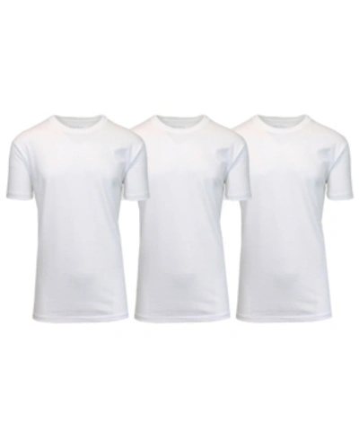 Galaxy By Harvic Men's Short Sleeve V-neck T-shirt, Pack Of 3 In White