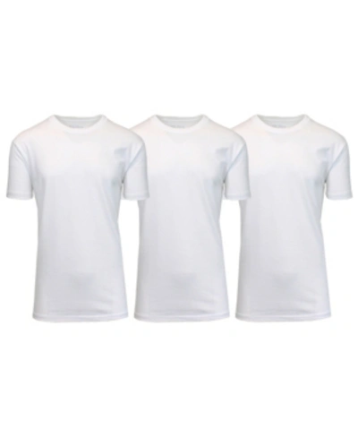 Galaxy By Harvic Men's Short Sleeve V-neck T-shirt, Pack Of 3 In White X 3