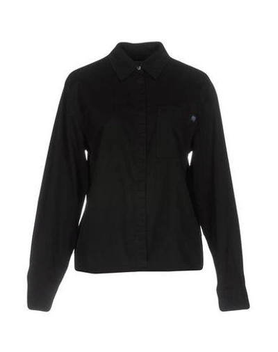 Wood Wood Solid Color Shirts & Blouses In Black