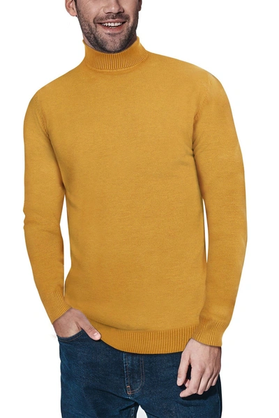 X-ray Turtleneck Pullover Sweater In Mustard