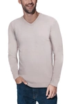 X-ray V-neck Rib Knit Sweater In Heather Grey