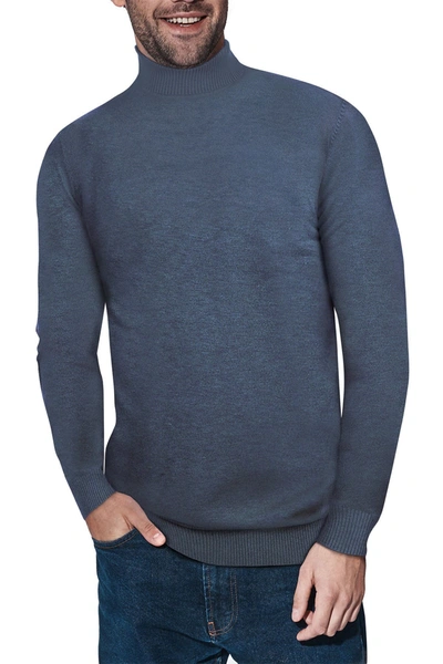 X-ray Turtleneck Pullover Sweater In Heather Slate