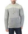 X-ray X Ray Colorblock Knitted Pullover Hooded Sweater In Oatmeal / White