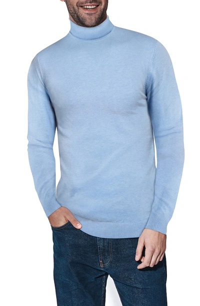 X-ray Turtleneck Pullover Sweater In Powder Blue
