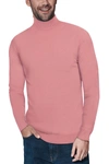 X-ray Turtleneck Pullover Sweater In Dusty Rose