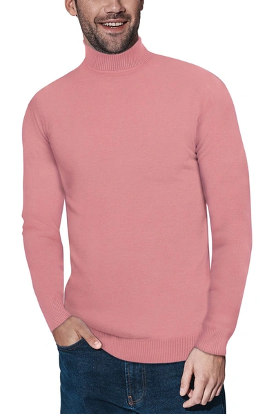 X-ray Turtleneck Pullover Sweater In Dusty Mauve