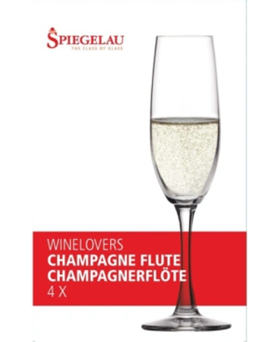 Spiegelau Wine Lovers Champagne Wine Glasses, Set Of 4, 6.7 oz In Clear