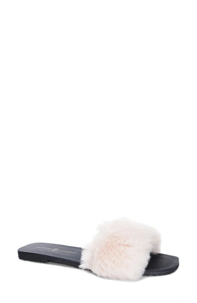 Chinese Laundry Women's Midnight Fur Slide Women's Shoes In Cream