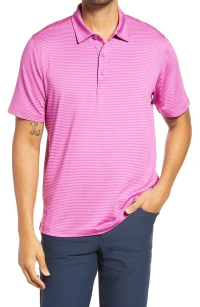 Cutter & Buck Forge Drytec Pencil Stripe Performance Polo In Aster