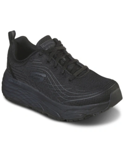 Skechers Women's Relaxed Fit- Max Cushioning Elite Slip-resistant Work Sneakers From Finish Line In Black