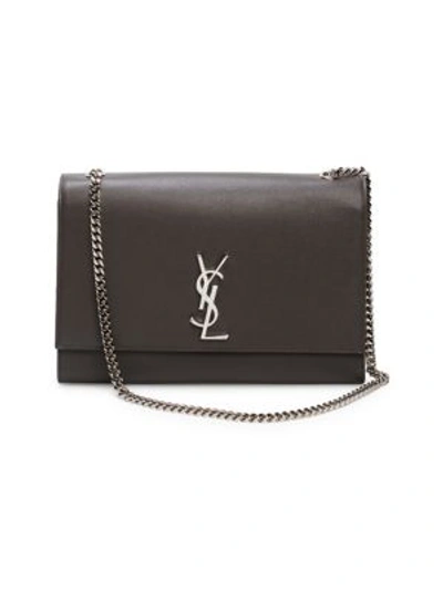Saint Laurent Small Kate Monogram Leather Chain Shoulder Bag In Earth