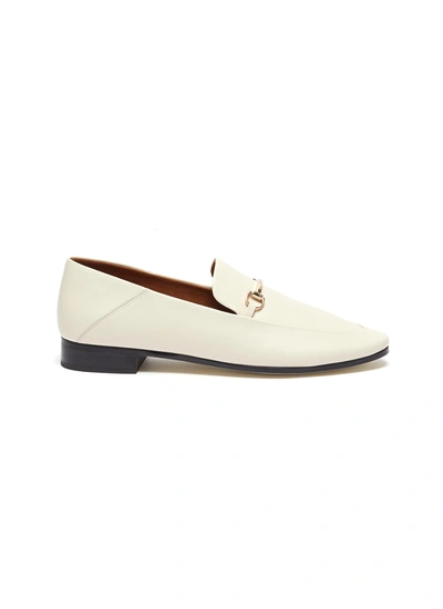 Pedder Red Rex Horsebit Leather Loafers In White