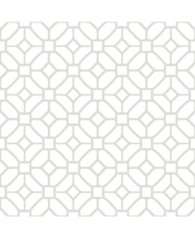 Floorpops Lattice Peel Stick Floor Tiles In White
