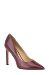 Nine West Women's Tatiana Pointy Toe Pumps Women's Shoes In Wine Lizard