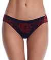 Maidenform Comfort Devotion Lace Back Tanga Underwear 40159 In Black,crimson