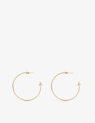 Vivienne Westwood Jewellery Rosemary Hoop Earrings In Gold