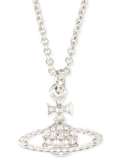 Vivienne Westwood Jewellery Ladies Crystal And Rhodium Silver Mayfair Bas Relief Pendant In Crystal/rhodium
