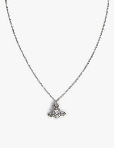 Vivienne Westwood Jewellery Women's Crystal/rhodium Ariella Silver-toned Brass, Crystal And Cubic Zi