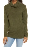 Bp. Longline Turtleneck Sweater In Olive Night