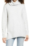 Bp. Longline Turtleneck Sweater In Grey Light Heather