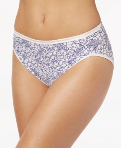 Vanity Fair Illumination Hi-cut Brief Underwear 13108, Also Available In Extended Sizes In Tranquil Lace Print